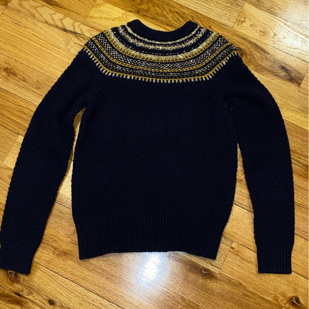 J. Crew X The Reeds Long Sleeve Cotton Blend Fair Isle Sweater Size Smalll - Picture 12 of 14